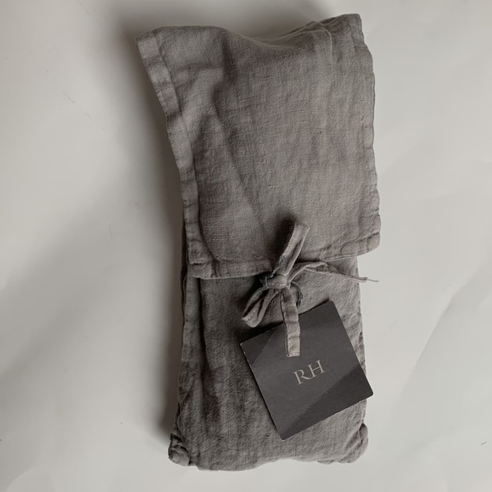 Restoration Hardware Linen Standard Sham Pillowcase Gray Fog Made In Spain NWT!